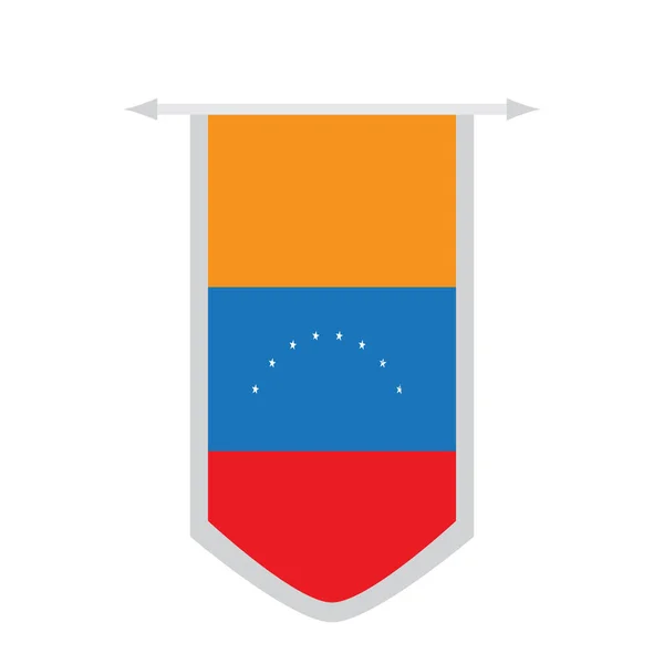 배너에 베네수엘라의 국기 — 스톡 벡터