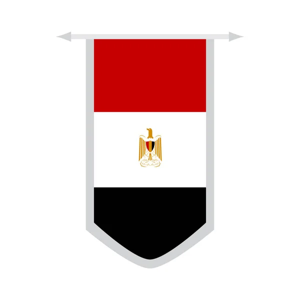 Bandeira do Egito em uma bandeira — Vetor de Stock