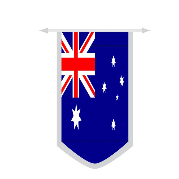 Bandeira da Austrália em uma bandeira — Vetor de Stock