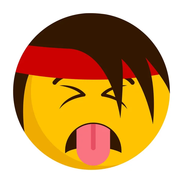 Emoji med tungan ute — Stock vektor