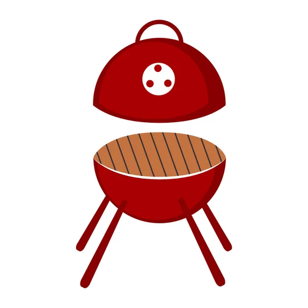 Icono de parrilla de barbacoa aislada — Vector de stock