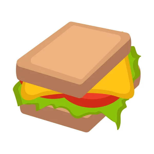 Isolated sandwich icon — Stock Vector