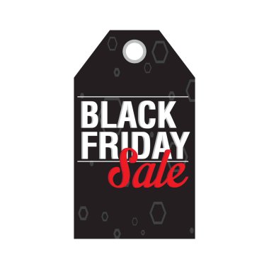 İzole siyah Cuma etiket