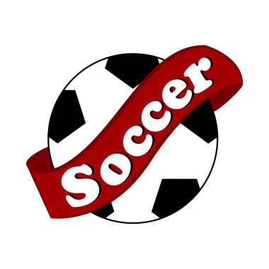 Bir şerit izole futbol topu