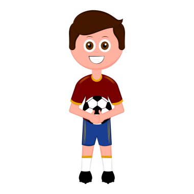 futbolcu ile bir futbol topu