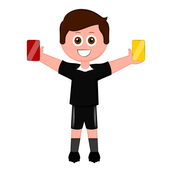 Isolated male soccer referee — Stock Vector