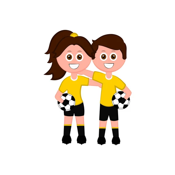 Pair of goalkeepers — Stock Vector