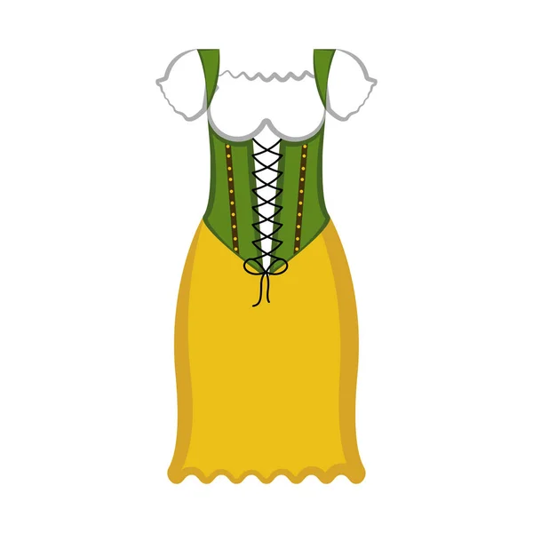 Tradicional oktoberfest vestido icono — Archivo Imágenes Vectoriales