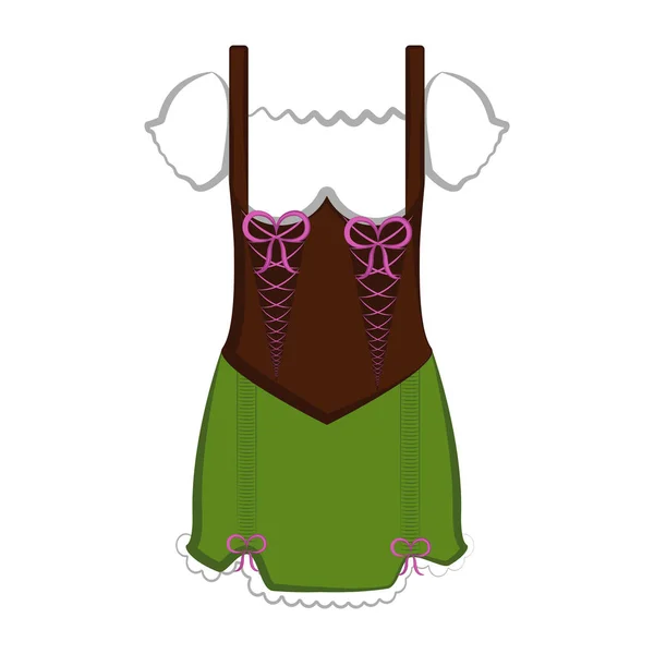 Icône robe oktoberfest traditionnelle — Image vectorielle