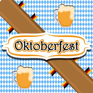 Bira bardağı ve bayrakları ile dokulu arka plan