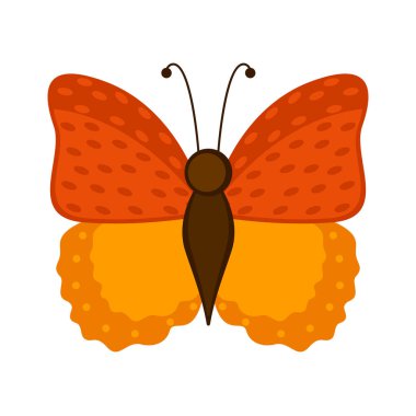 İzole şirin kelebek simgesi