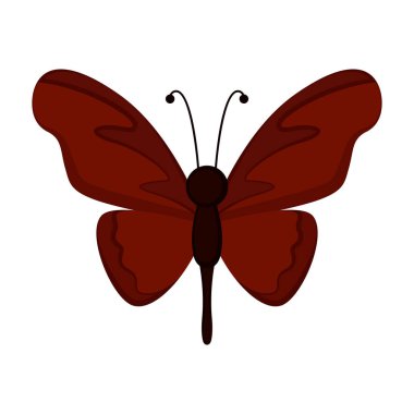 İzole şirin kelebek simgesi