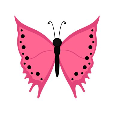 İzole şirin kelebek simgesi
