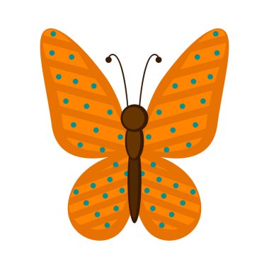 İzole şirin kelebek simgesi. Vektör çizim tasarım