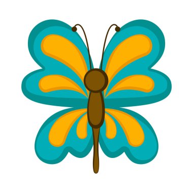 İzole şirin kelebek simgesi