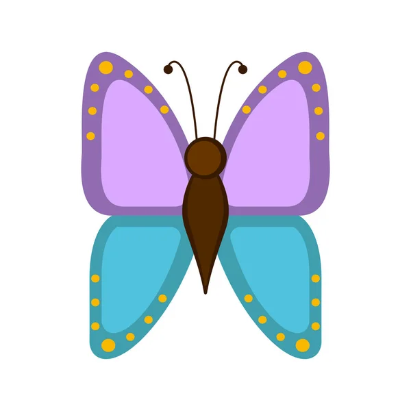 Isoliert niedlichen Schmetterling Symbol — Stockvektor