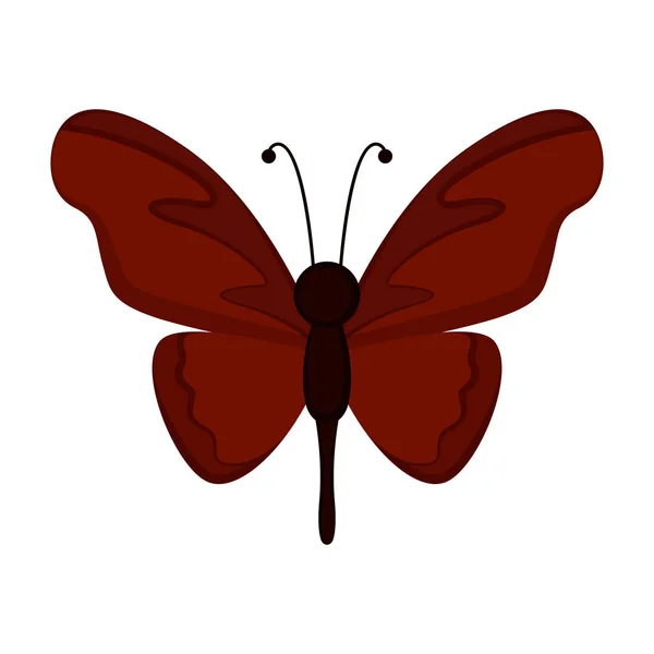 Icono de mariposa lindo aislado — Vector de stock