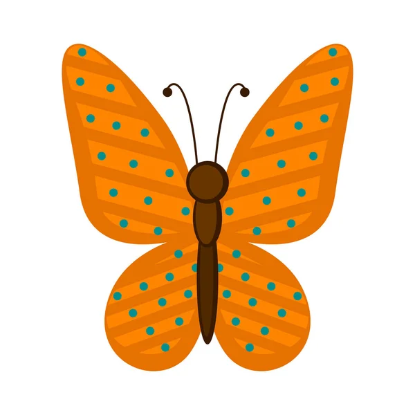 孤立したかわいい蝶のアイコン ベクトル イラスト デザイン — ストックベクタ