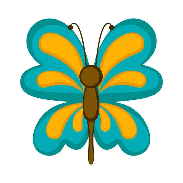 Isoliert niedlichen Schmetterling Symbol — Stockvektor