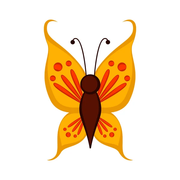 Isoliert niedlichen Schmetterling Symbol — Stockvektor