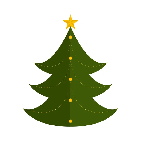 Isolated christmas tree icon — Stock Vector