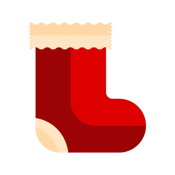 Изолированная икона рождественских носков — стоковый вектор