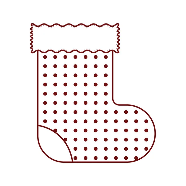 分離のクリスマス靴下アイコン — ストックベクタ