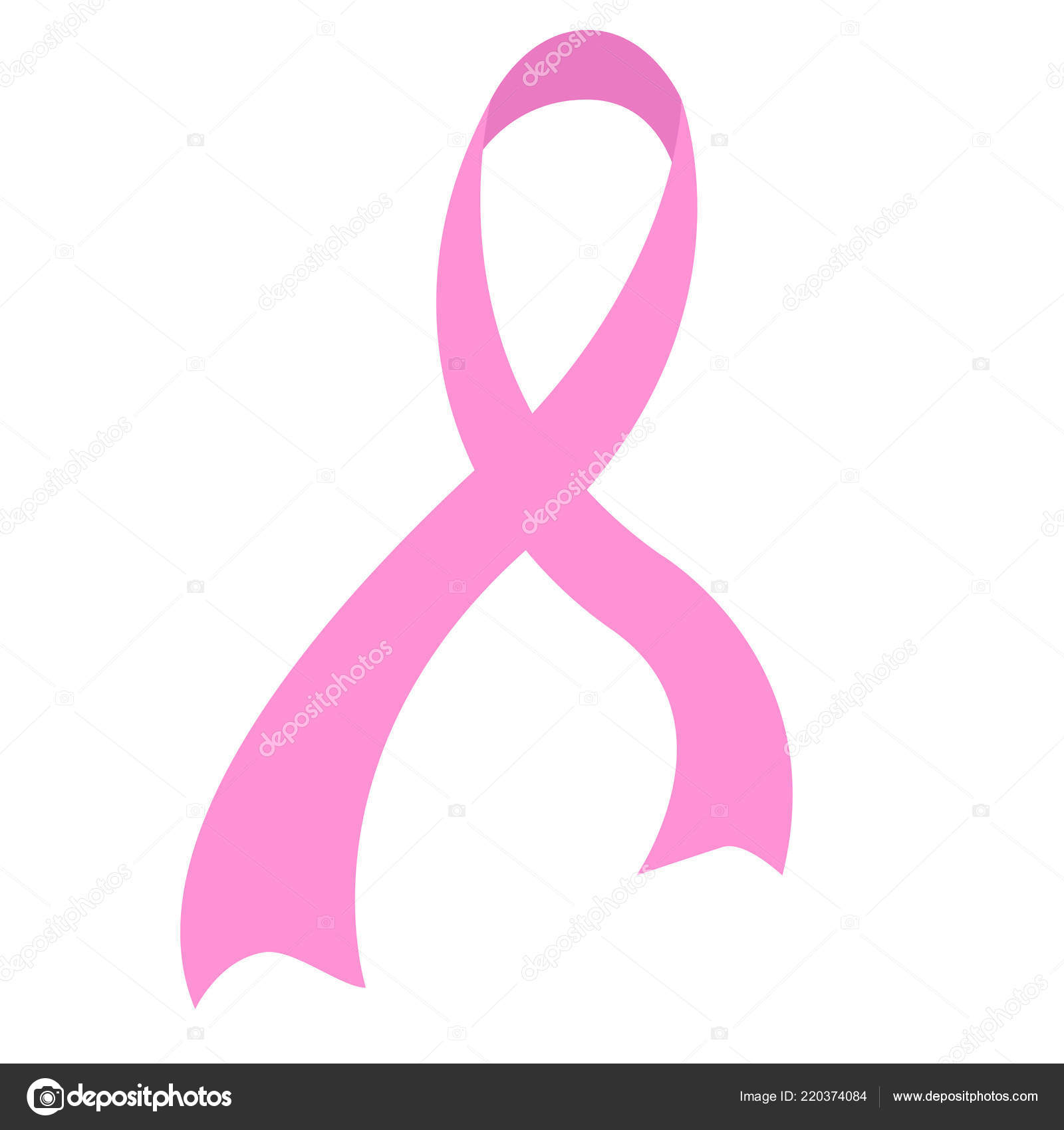 ピンクのリボンを分離 乳がんキャンペーン ストックベクター C Jokalar01