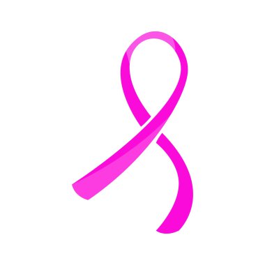 İzole pembe kurdele. Meme kanseri kampanyası
