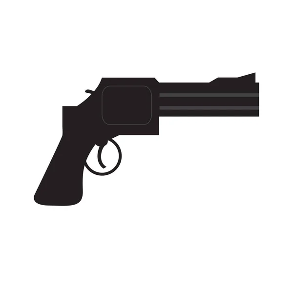 Icono de pistola aislada silueta — Vector de stock