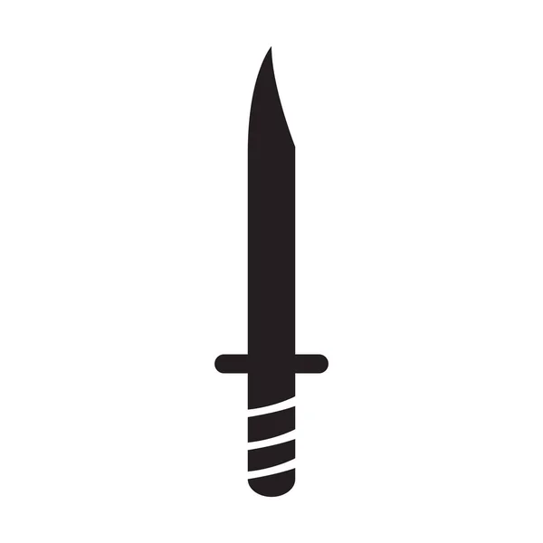 Піктограма силуету ізольованого ножа — стоковий вектор