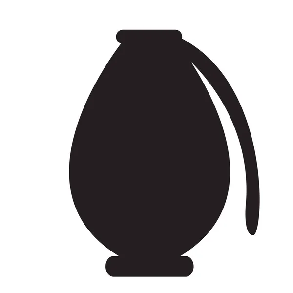 Icône silhouette de grenade isolée — Image vectorielle