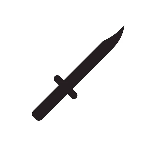 Ícone de silhueta de faca isolada —  Vetores de Stock