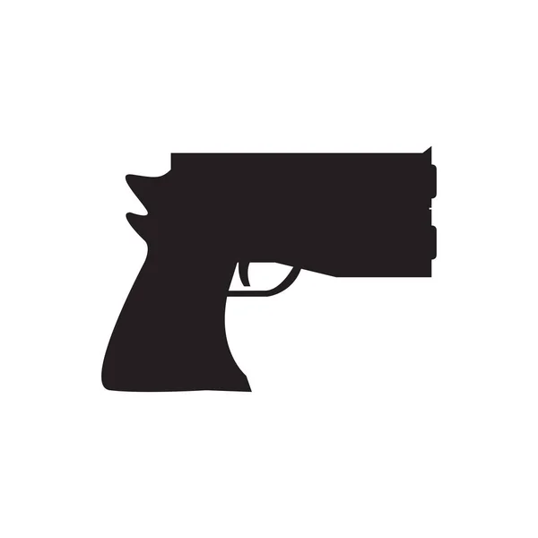 Icono de pistola aislada silueta — Archivo Imágenes Vectoriales