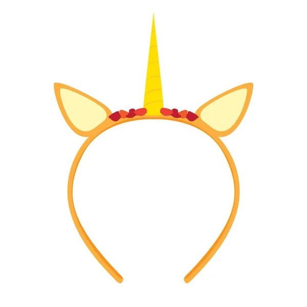 Icono de diadema de unicornio aislado — Vector de stock