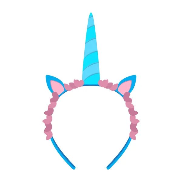 Geïsoleerde unicorn hoofdband pictogram — Stockvector