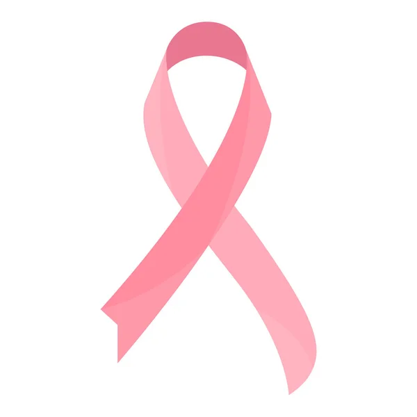 Fita rosa isolada. Campanha contra o cancro da mama — Vetor de Stock