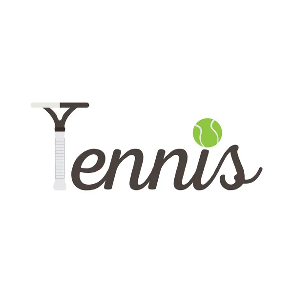 Image conceptuelle de tennis avec une balle de tennis — Image vectorielle