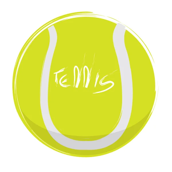 Balle de tennis avec texte — Image vectorielle