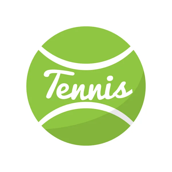Tennis ball with text — Stock Vector