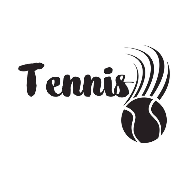 Texte Avec Une Balle Tennis Illustration Vectorielle — Image vectorielle