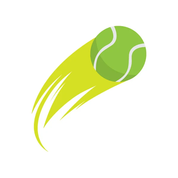 特殊効果のある孤立したテニスボール — ストックベクタ