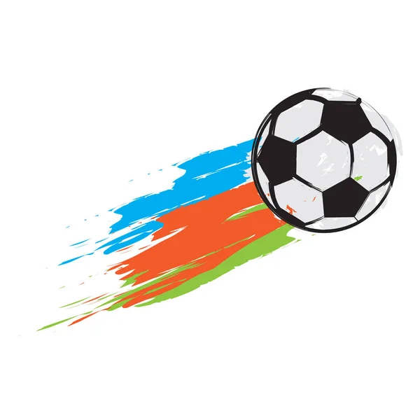 Izolované fotbalový míč s efektem — Stockový vektor