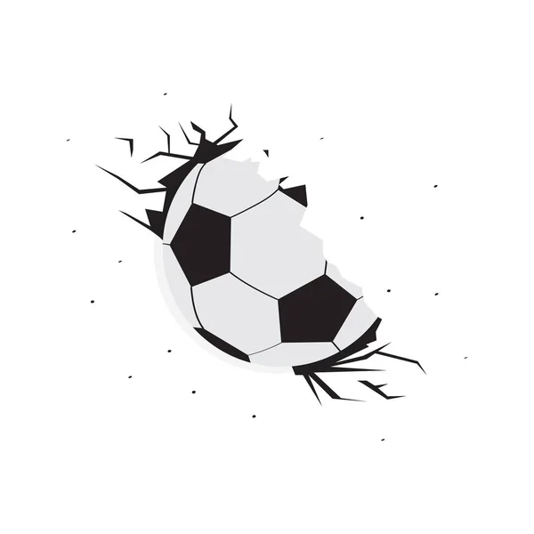 Bola de futebol texturizada isolada — Vetor de Stock