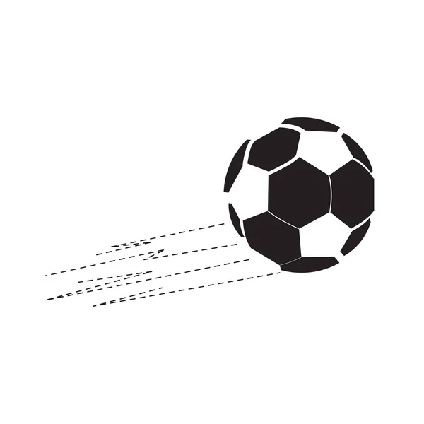 Sziluettjét a futball-labda — Stock Vector