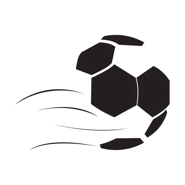 Silueta de una pelota de fútbol — Archivo Imágenes Vectoriales