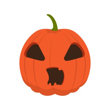 Spooky halloween balkabağı izole