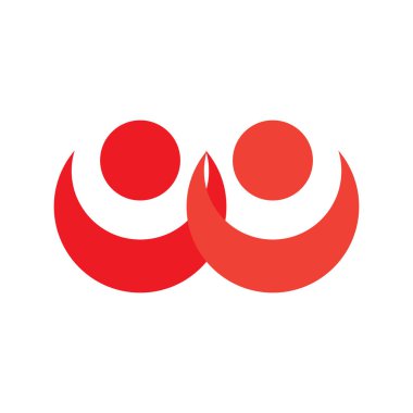 İzole iş ekip çalışması logosu