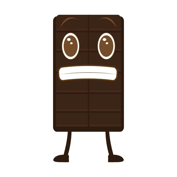 幸せなチョコレートバーの漫画のキャラクター — ストックベクタ