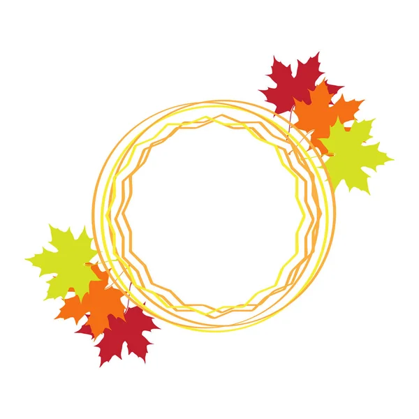 葉と空の感謝祭の日ラベル — ストックベクタ